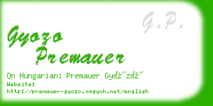 gyozo premauer business card